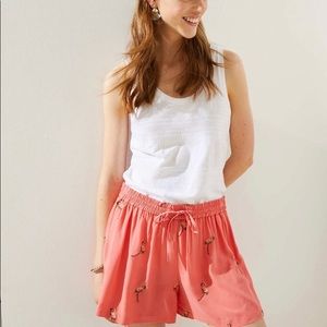 Loft Flamingo Print Shorts